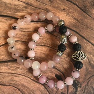 Rose Quartz Aromatherapy Bracelets